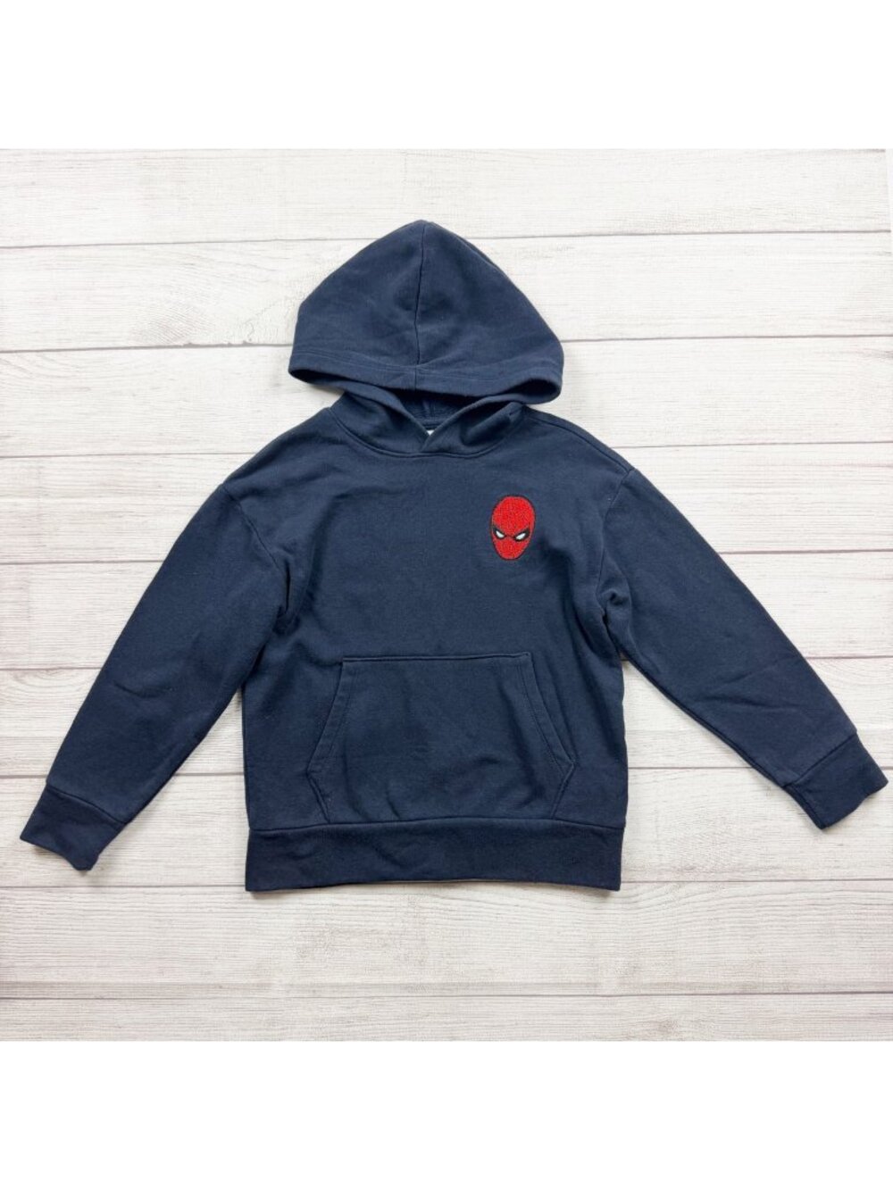 Old Navy Amazing SpiderMan Navy Hoodie Kids Marvel Graphic Pullover M 8